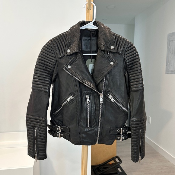 All Saints Jackets & Blazers - NEW AllSaints Estella Leather Biker Jacket Size 0